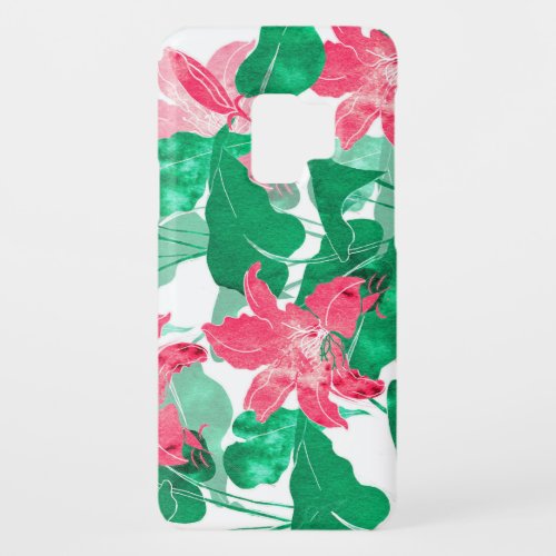 Colorful Nature Flowers Leaves Pattern Case_Mate Samsung Galaxy S9 Case