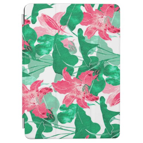 Colorful Nature Flowers Leaves Pattern iPad Air Cover