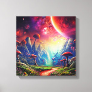 Colorful nature land canvas print