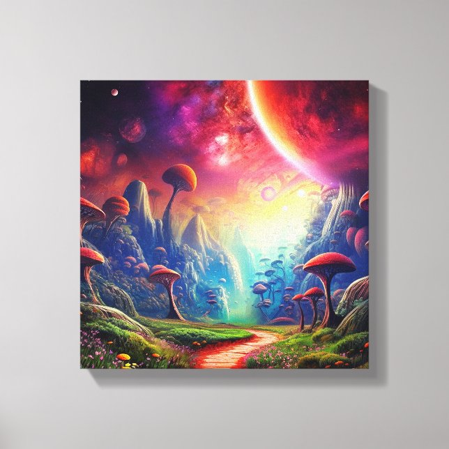 Colorful nature land canvas print (Front)