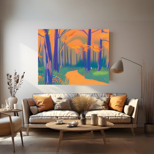 Colorful Nature Stretched Canvas Print 