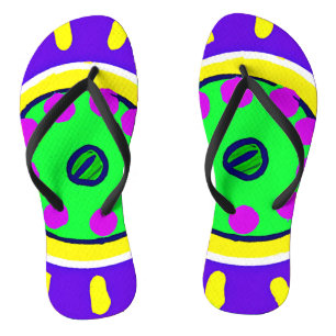 Colorful Nature's Palette Pattern Flip Flops