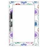 Colorful Nautical Pattern Dry Erase Board