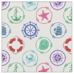 Colorful Nautical Pattern Fabric