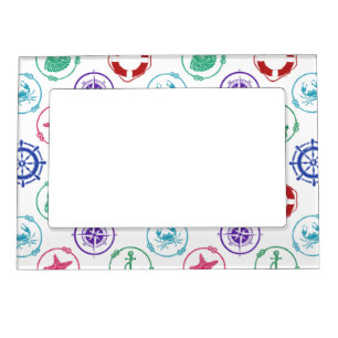 Colorful Nautical Pattern Magnetic Frame