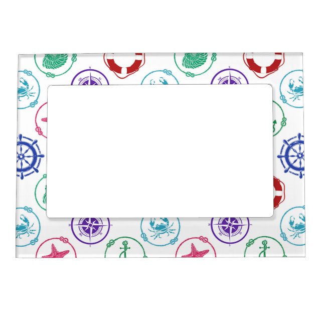 Colorful Nautical Pattern Magnetic Frame (Front)