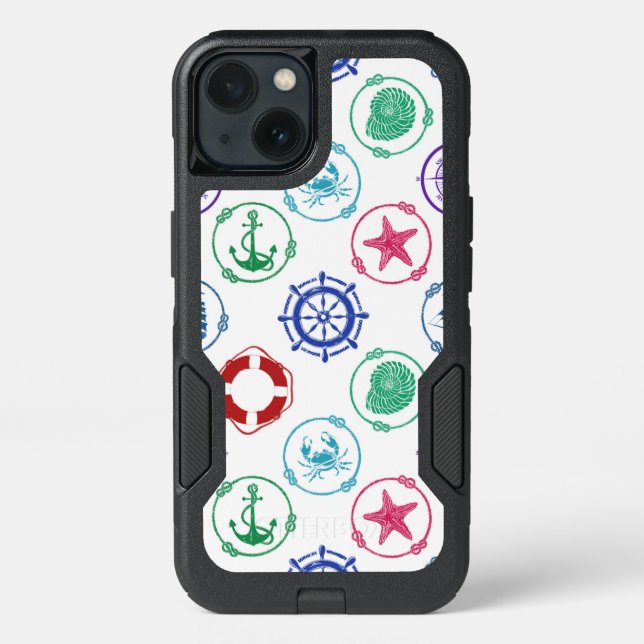 Colorful Nautical Pattern Otterbox iPhone Case (Back)