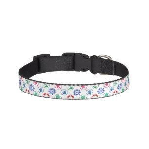 Colorful Nautical Pattern Pet Collar
