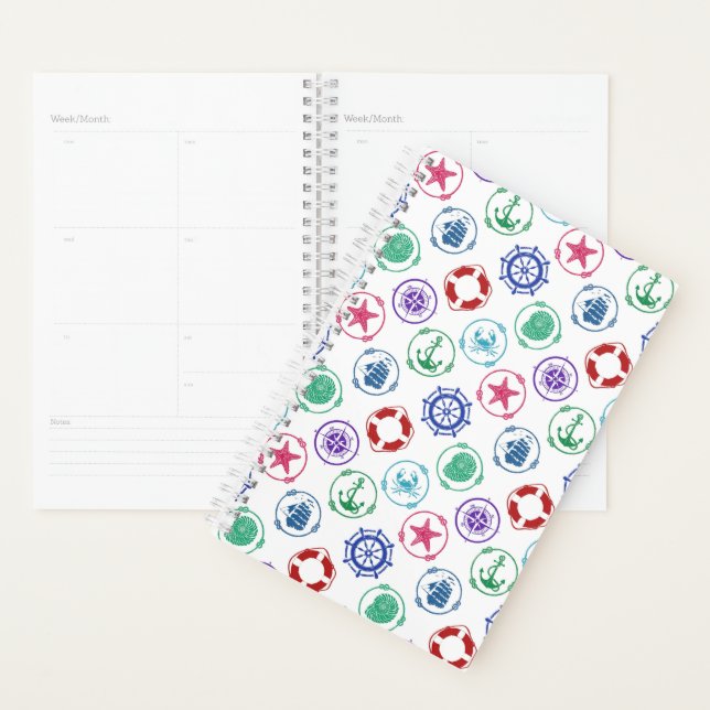 Colorful Nautical Pattern Planner (Display)