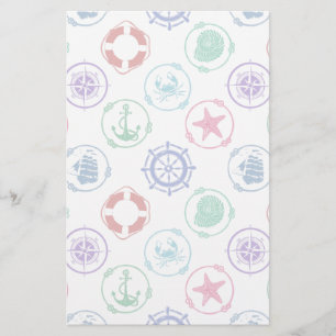 Colorful Nautical Pattern Stationery