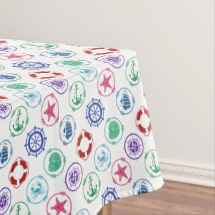 Colorful Nautical Pattern Tablecloth