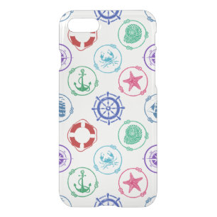 Colorful Nautical Pattern iPhone SE/8/7 Case