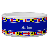 Colorful Nautical Signal Flags Royal Name Monogram Bowl
