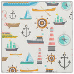 Colorful nautical themed pattern  fabric