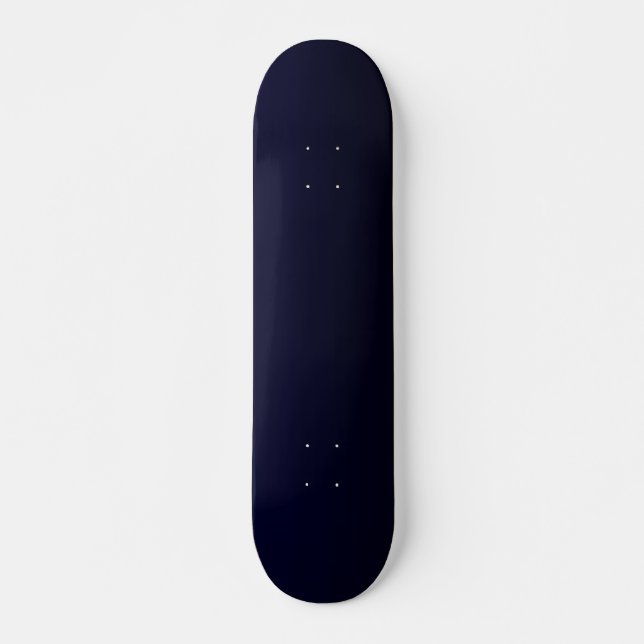 Colorful Navy Blue Watercolor Skateboard (Front)