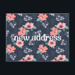 Colorful Navy Floral We Moved New Home Moving Postcard<br><div class="desc">Custom Colorful Navy Floral We Moved New Home Moving Postcard</div>