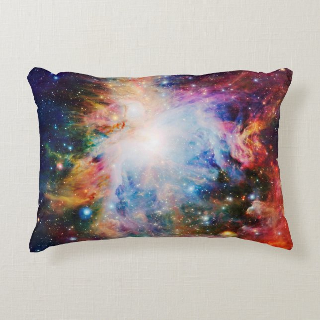 Colorful Nebula Galaxy Pillow (Front)