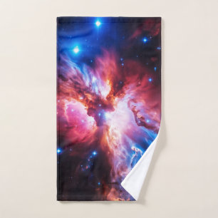 Colorful Nebula Galaxy Space Stars Cosmic Universe Hand Towel