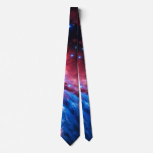 Colorful Nebula Galaxy Space Stars Cosmic Universe Neck Tie