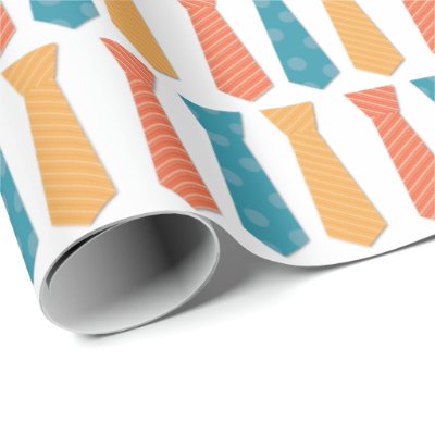 Colorful Neck Tie Pattern Wrapping Paper