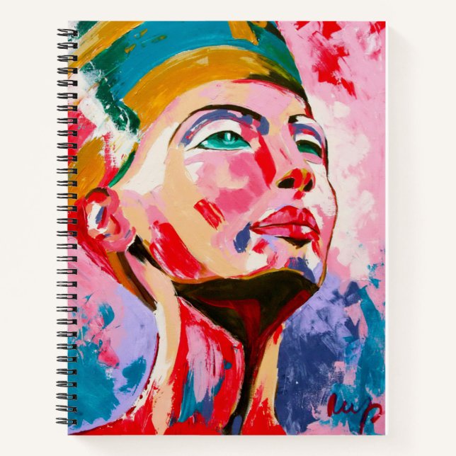 Colorful Nefertiti Notebook (Front)