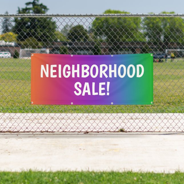 Colorful NEIGHBORHOOD SALE! Banner (Insitu)