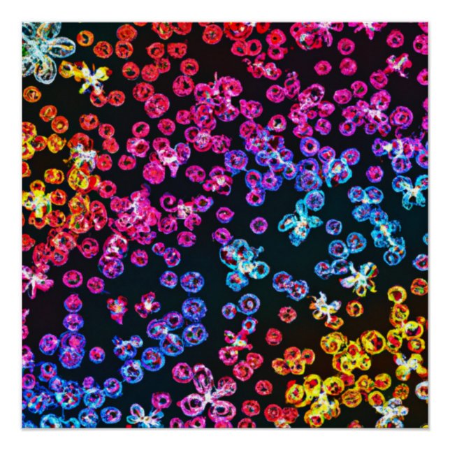 Colorful Neon Art Design, Buy Now Poster (Front)