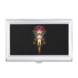 Colorful Neon Cross Business Card Holder