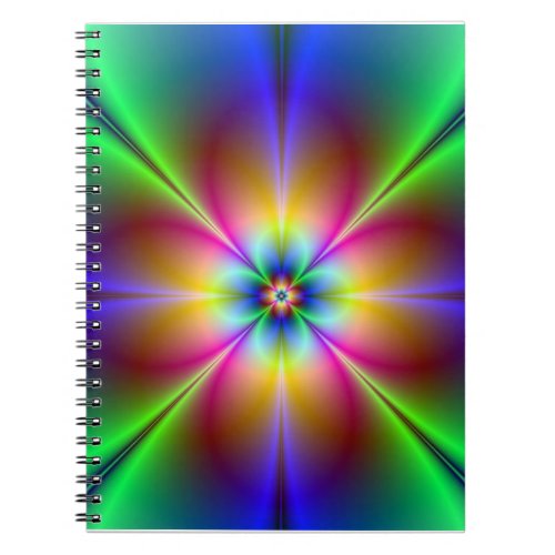 Colorful Neon Daisy Notebook