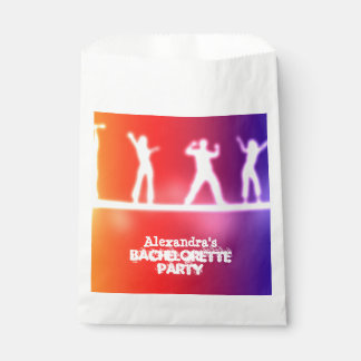 Colorful neon dancing bachelorette party favor bag