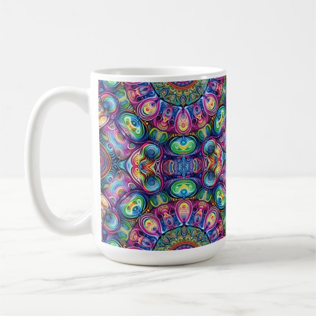 Colorful Neon Design  Coffee Mug (Left)