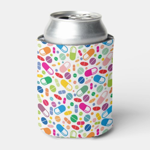 Colorful Neon Drug Pattern Can Cooler