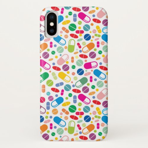 Colorful Neon Drug Pattern iPhone XS Case