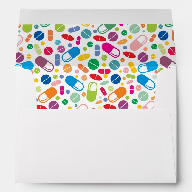 Colorful Neon Drug Pattern Envelope (Back (Bottom))