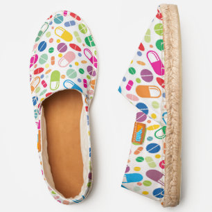 Colorful Neon Drug Pattern Espadrilles