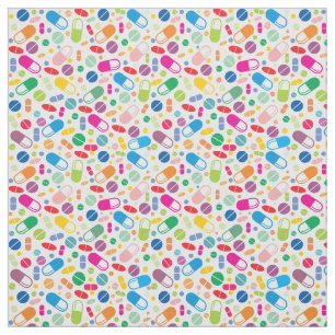 Colorful Neon Drug Pattern Fabric