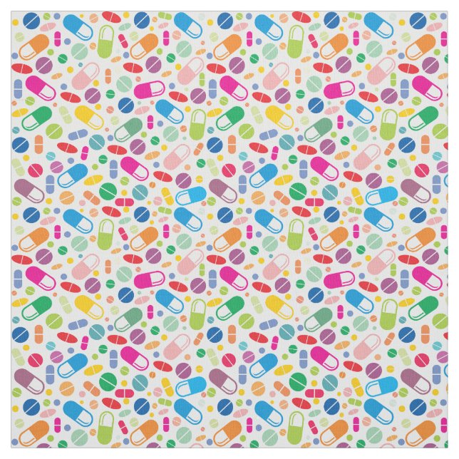 Colorful Neon Drug Pattern Fabric (Swatch)