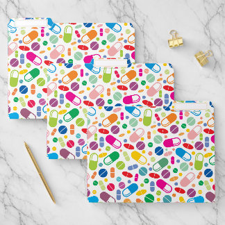 Colorful Neon Drug Pattern File Folder