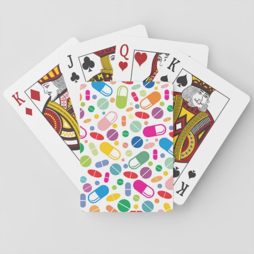 Colorful Neon Drug Pattern Playing Cards