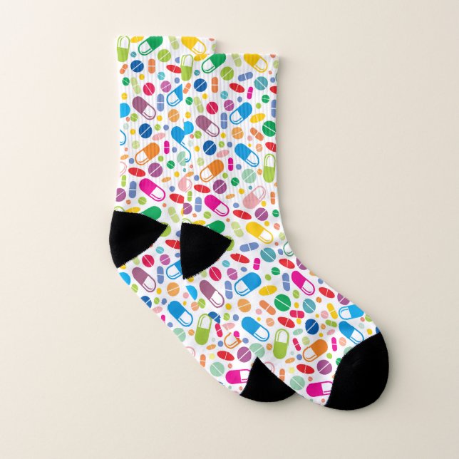 Colorful Neon Drug Pattern Socks (Pair)