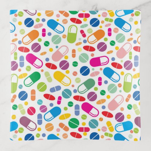 Colorful Neon Drug Pattern Trinket Tray