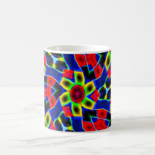 Colorful Neon Flower Magic Mug