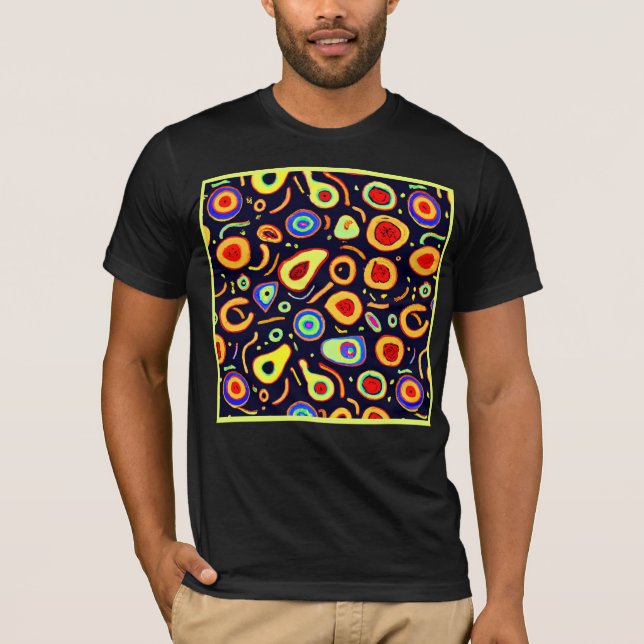 Colorful Neon Fruit Delights Art T-Shirt (Front)