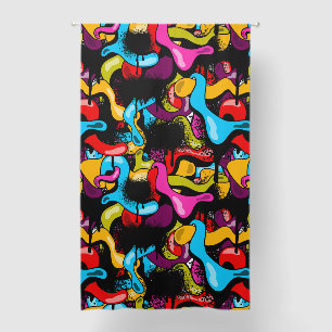 Colorful Neon Graffiti Hip Hop Street Art Blackout Curtains