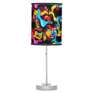 Colorful Neon Graffiti Hip Hop Street Art Table Lamp