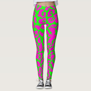 Colorful Neon Leopard Print Leggings