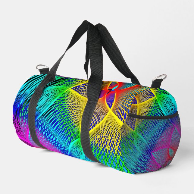 Colorful Neon Lights Duffle Bag (Right Corner)