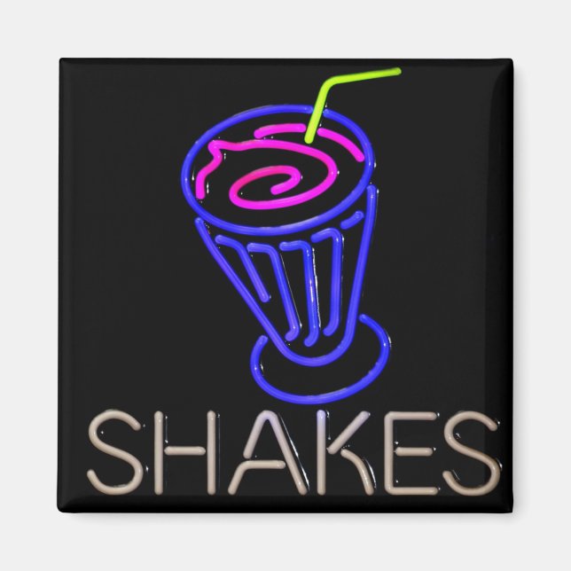 Colorful Neon Milkshake Magnet (Front)