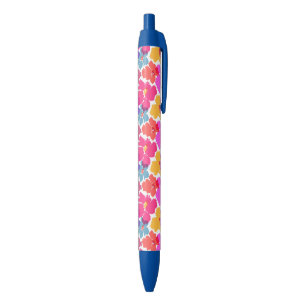 Colorful Neon Modern Flower Pattern Pen