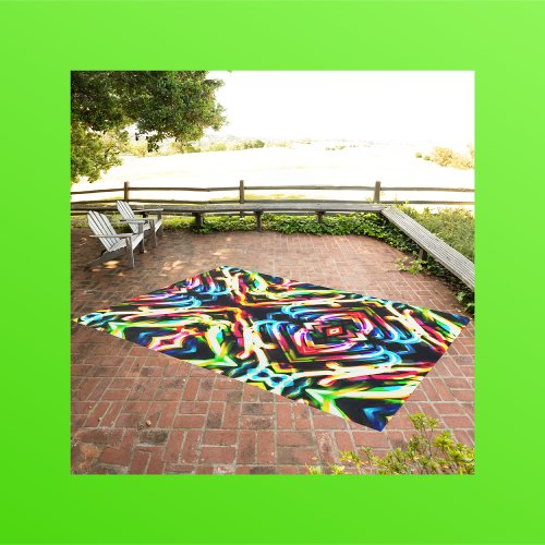 Colorful Neon pattern  Outdoor Rug